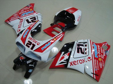 Abs Kit Carenagem & Plásticos Ducati 748 916 996 996S 1993-2005 - Vermelho Branco Xerox 21