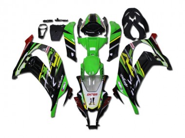 Abs Kits Carenagem EX650 2012-2016 - Verde Preto