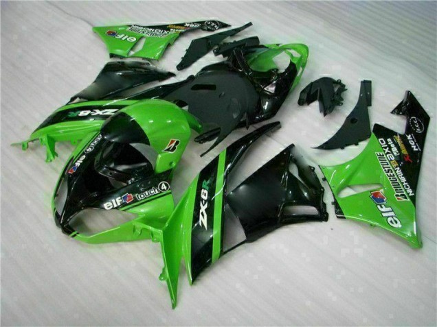 Abs Plástico ZX6R 2009-2012 - Verde Preto