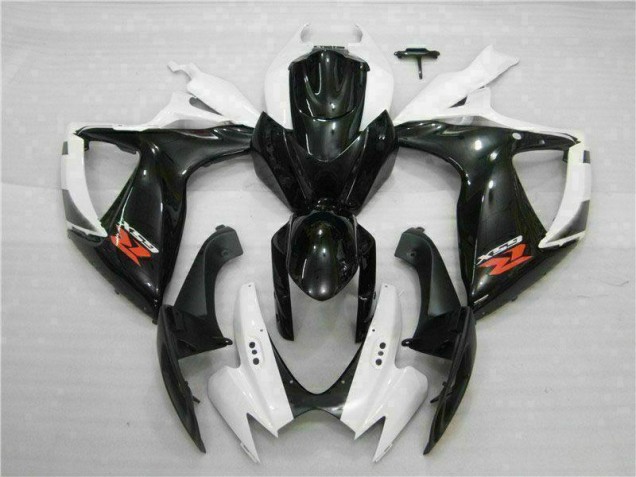 Abs Plásticos GSXR 600 / 750 K6 2006-2007 - Branco Preto