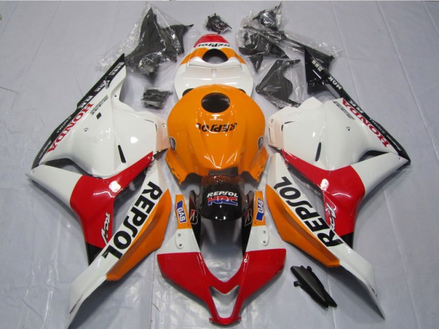 Carenagem CBR 600RR 2009-2012 - Branco Laranja Preto Repsol