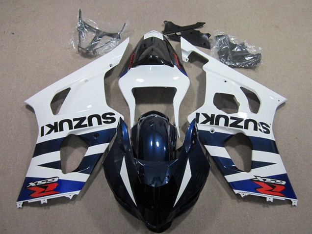 Carenagem GSXR 1000 K3 2003-2004 - Branco Azul Preto Decalque