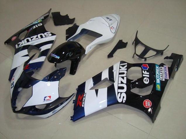 Carenagem GSXR 1000 K3 2003-2004 - Branco Preto Elf
