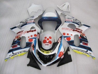 Carenagem GSXR 600 K1 K2 K3 2001-2003 - Branco Azul Dark Dog