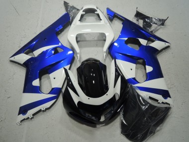 Carenagem GSXR 600 K1 K2 K3 2001-2003 - Branco Azul