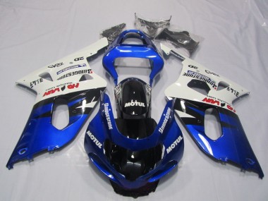 Carenagem & Plástico GSXR 600 K1 K2 K3 2001-2003 - Azul Branco Motul