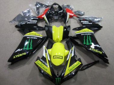 Carenagem R1 2007-2008 - Preto Amarelo Motul Leovince