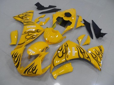 Carenagem R1 2009-2011 - Amarelo Preto Chama