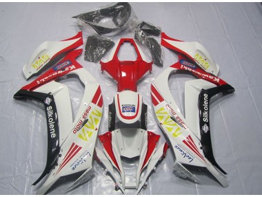 Carenagem ZX10R 2011-2015 - Branco Vermelho Silkolene