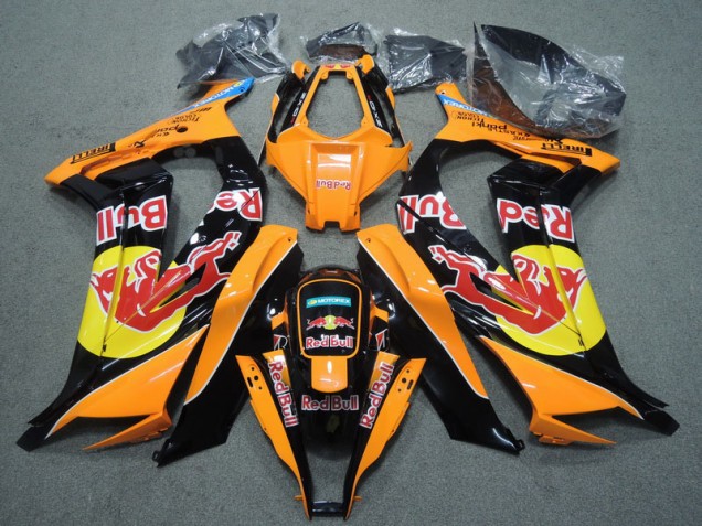 Carenagem ZX10R 2011-2015 - Preto Laranja Red Bull