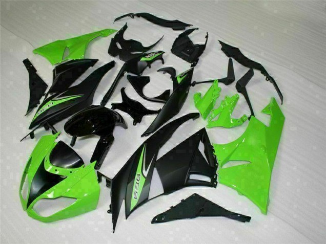 Carenagem ZX6R 2009-2012 - Preto Verde 636