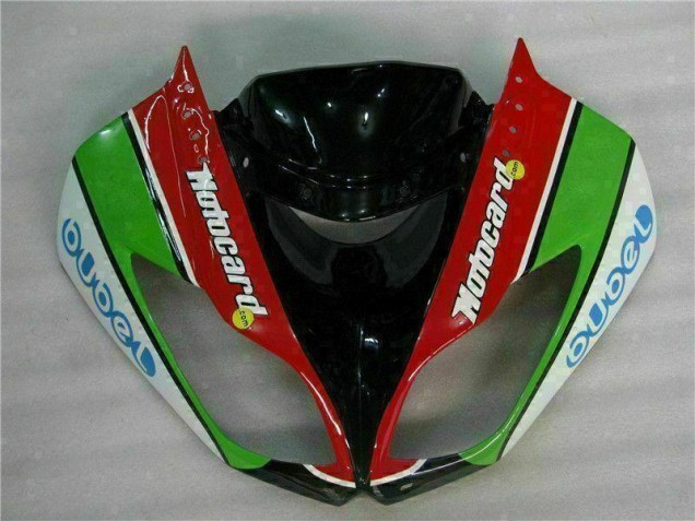 Carenagem ZX6R 2009-2012 - Preto Vermelho Verdecard