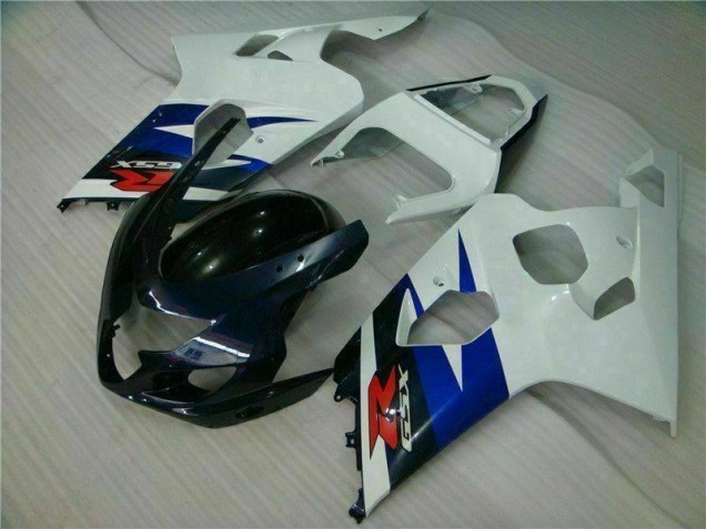 Injeção Kits Carenagem GSXR 600 / 750 K4 2004-2005 - Branco Preto