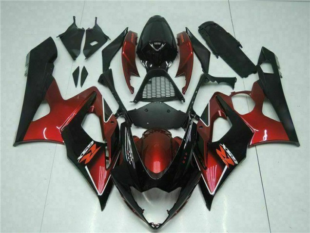 Kit Completo Carenagem GSXR 1000 K5 2005-2006 - Vermelho Preto