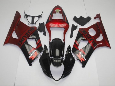 Kits Completo Carenagem GSXR 1000 K3 2003-2004 - Preto Vermelho